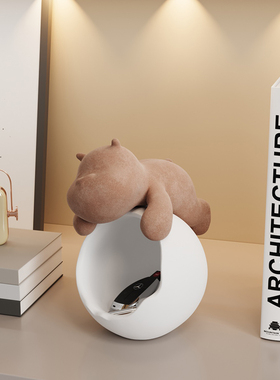 入户门玄关钥匙收纳摆件轻奢高档客厅鞋柜装饰品搬家礼物乔迁新居