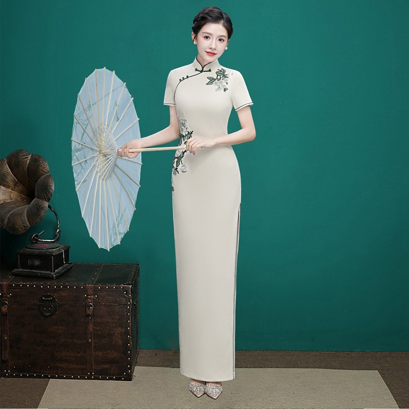绝美气质中式走秀旗袍2024新旗袍