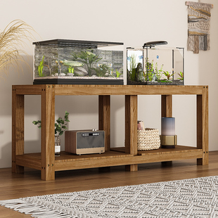 鱼缸架子实木底柜底座双层家用鱼缸专用柜放置柜桌子超强承重定制