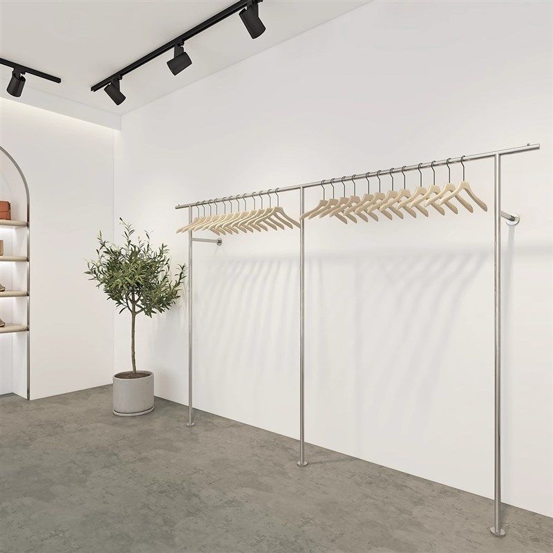 女装店货架童装店服装店衣服展示架挂衣架上墙衣架专用加粗不锈钢,商业/办公家具,服装展示架,淘宝优惠券,粉丝福利购,淘宝优惠卷