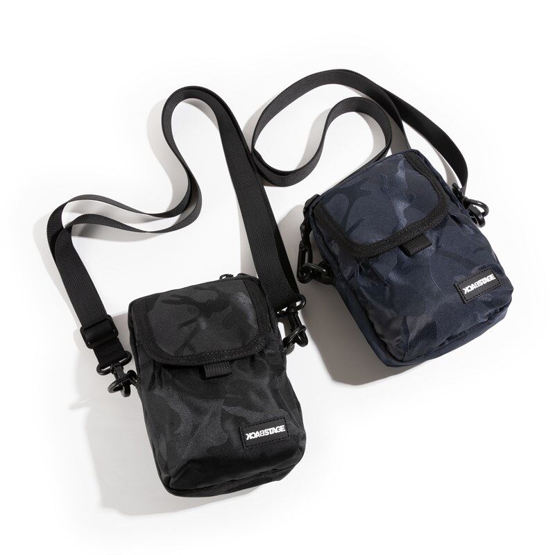 日韩竖款迷彩手机包男女工装风休闲单肩包个性潮流牛津布小斜挎包