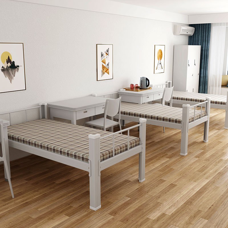 铁架床员工铁艺学生上下床米铁床1.5米单人床1.2单层宿舍双人床