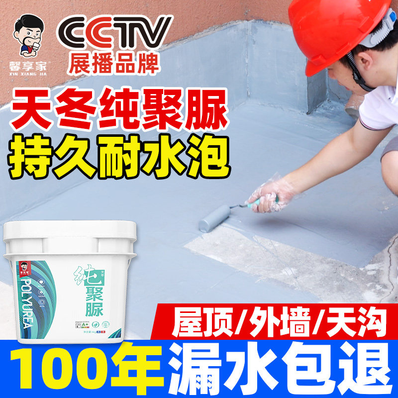 天冬纯聚脲防g水涂料屋顶防漏专用材料房楼顶防水胶补漏裂缝渗水