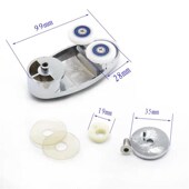 房移门滑轮老式 滑轮轨道侧挂轮浴室门玻璃门滚轮五金全