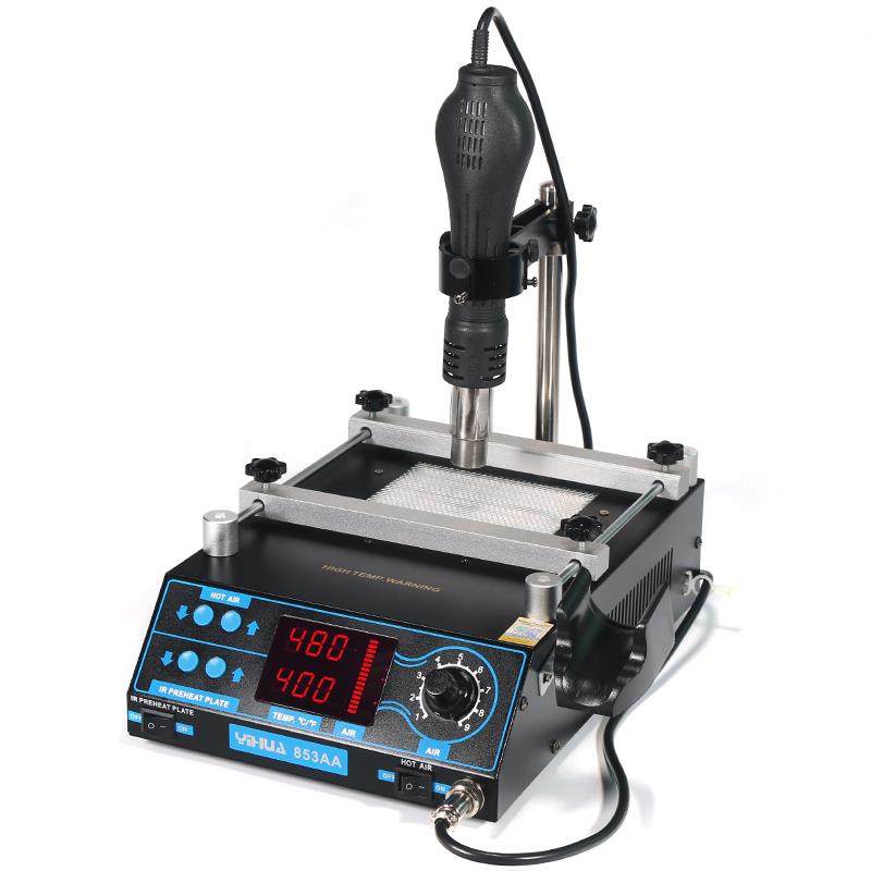 谊华853A恒温无铅预热台BGA返修台加热台热风枪烙铁拆焊台三合一