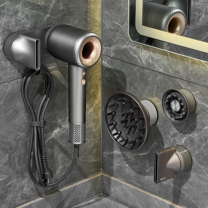 适用高速吹风机磁吸支架免打孔徕芬戴森吹风机挂架康夫飞科风筒架