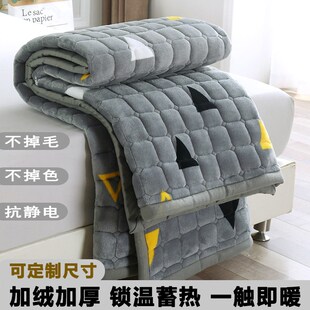 定制牛奶绒床垫垫褥床褥垫防滑榻榻E米炕垫冬季保暖加厚垫被毛毯