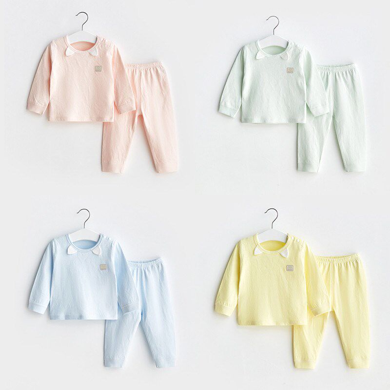 宝宝秋衣秋裤春秋纯棉打底薄款男童女童分体婴儿衣服儿童内衣套装