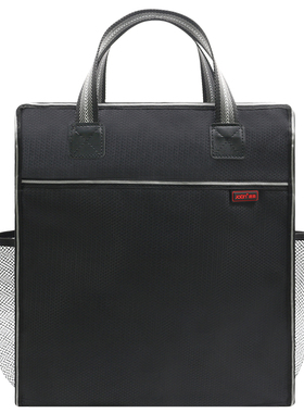 防水黑色手拎书袋文件袋r手提袋帆布小学生用美术袋补习中学生定