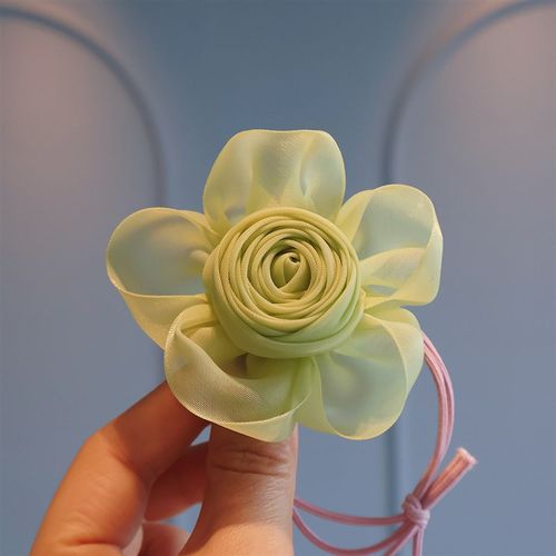 清新玫瑰花朵儿童发绳公主可爱扎辫皮筋小女孩不伤发洋气马尾头花