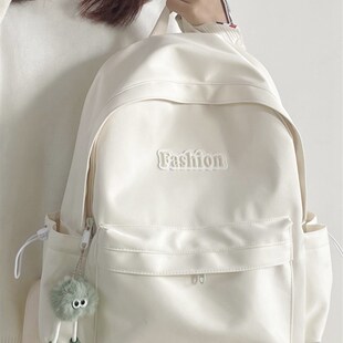 高颜值初中书包女生大学生简约百搭背包大容量高中生学院风双肩包