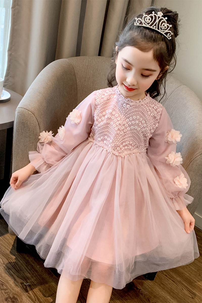 女童连衣裙春秋装2023新款洋气儿童公主裙纱裙小女孩长袖裙子春款