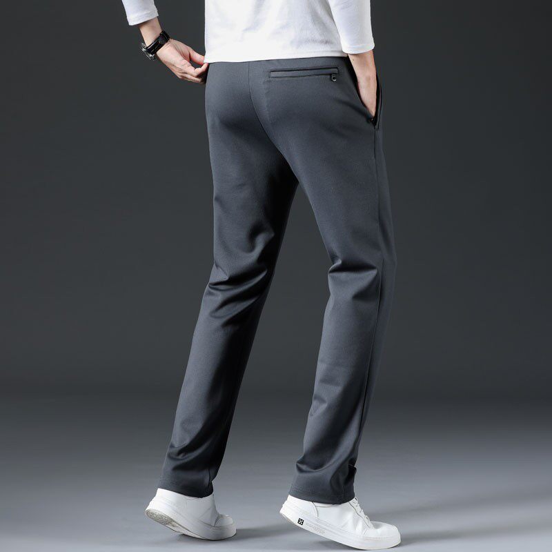 不沾灰运动裤男休闲长裤秋冬厚款加绒加厚松紧裤子男宽松直筒卫裤