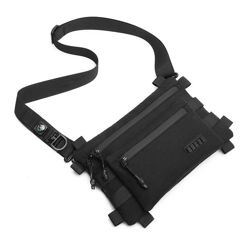 斜挎包小众设计感休闲男士手机包网红运动单肩包轻便薄款小挎包