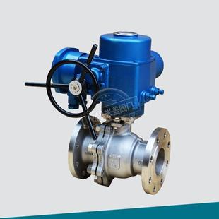 DQW电动球阀电动不锈钢法兰球阀Q941F 16P四氟PTFE密封耐腐蚀