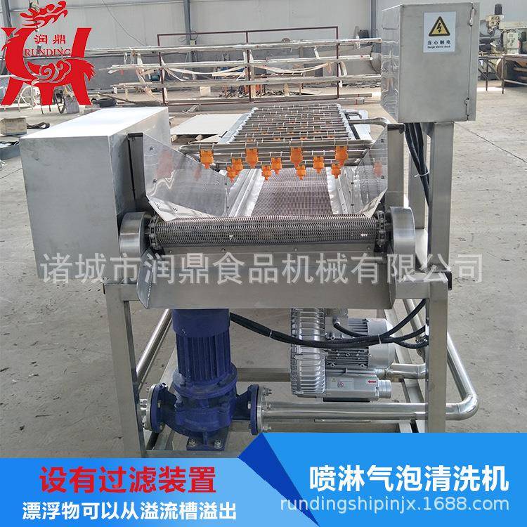 厂大型不锈钢润鼎淋气泡清洗机家 臭氧消毒草莓加清洗机 喷净菜工