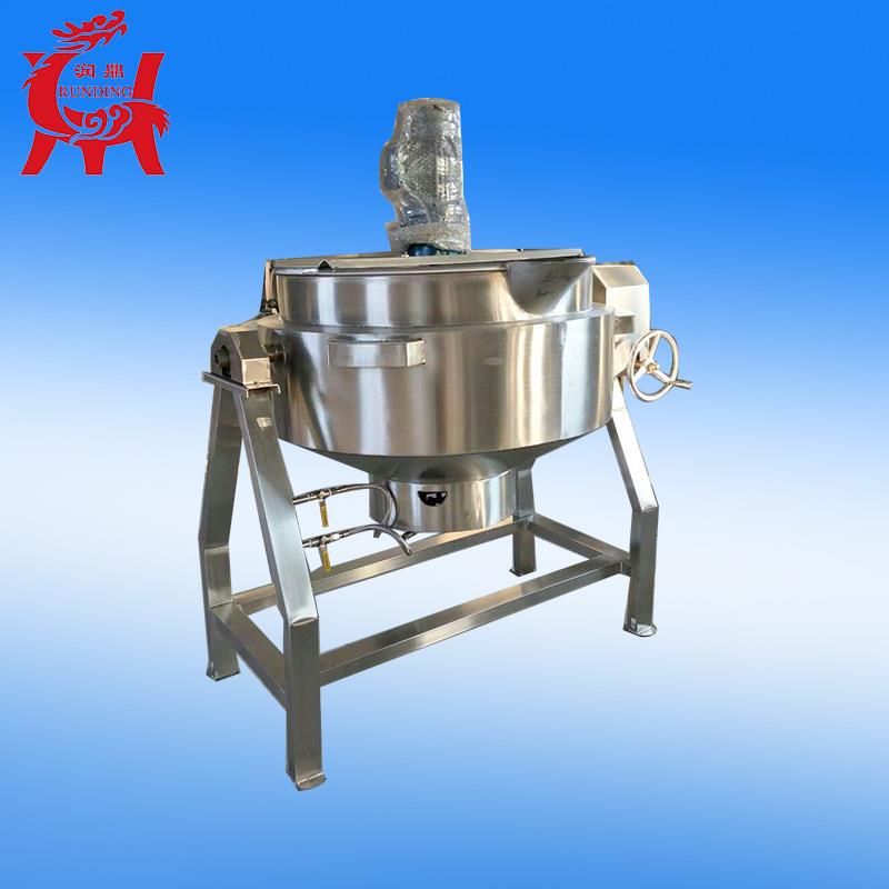 厂家500L电加热可倾带搅拌夹层锅搅拌锅酱料炒制导热油炒锅