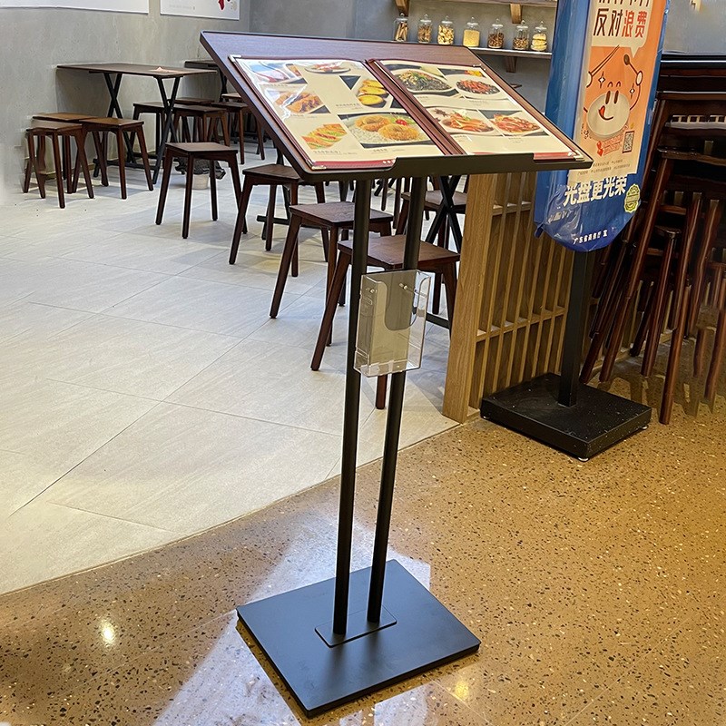 菜单展示牌菜牌展示架菜谱架翻页立式水牌售楼部合同公示架