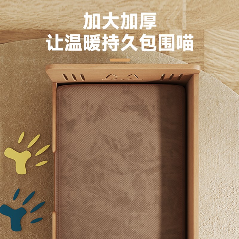 实木宠物床加大号狗狗床狗窝四季通用可拆洗离地比熊泰迪猫床猫窝
