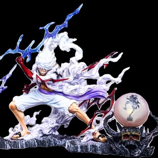 海贼王GK五档太阳神雷电尼卡形态路飞动漫手办摆件送男友生日礼物
