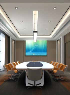 创意烤漆会议桌长桌简约现代长条桌会议室时尚大型桌椅定制会议桌