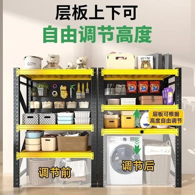 仓储货架置物架可调节货架超市阳台驿站收纳层架蝴蝶扣设计仓储货