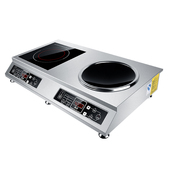 骆派 电磁炉 多头商用大功率电磁炉平面凹面眼台式