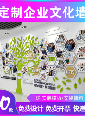 定制企业文化墙定做照片墙订制企业发展历L程订做员工风采墙贴装