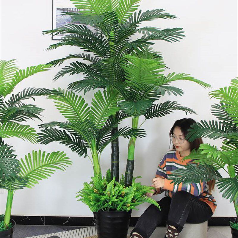 仿生绿植客厅塑料散尾p葵假树大号盆栽发财树室内装饰摆设仿真植