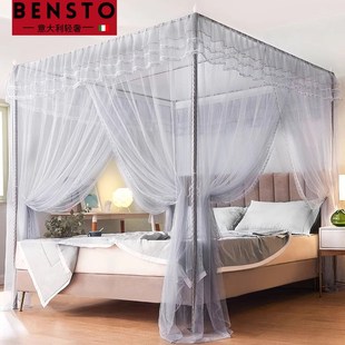 意大利蚊帐家用新款 支架杆加粗加 卧室高级落地式 1米8大床N免安装