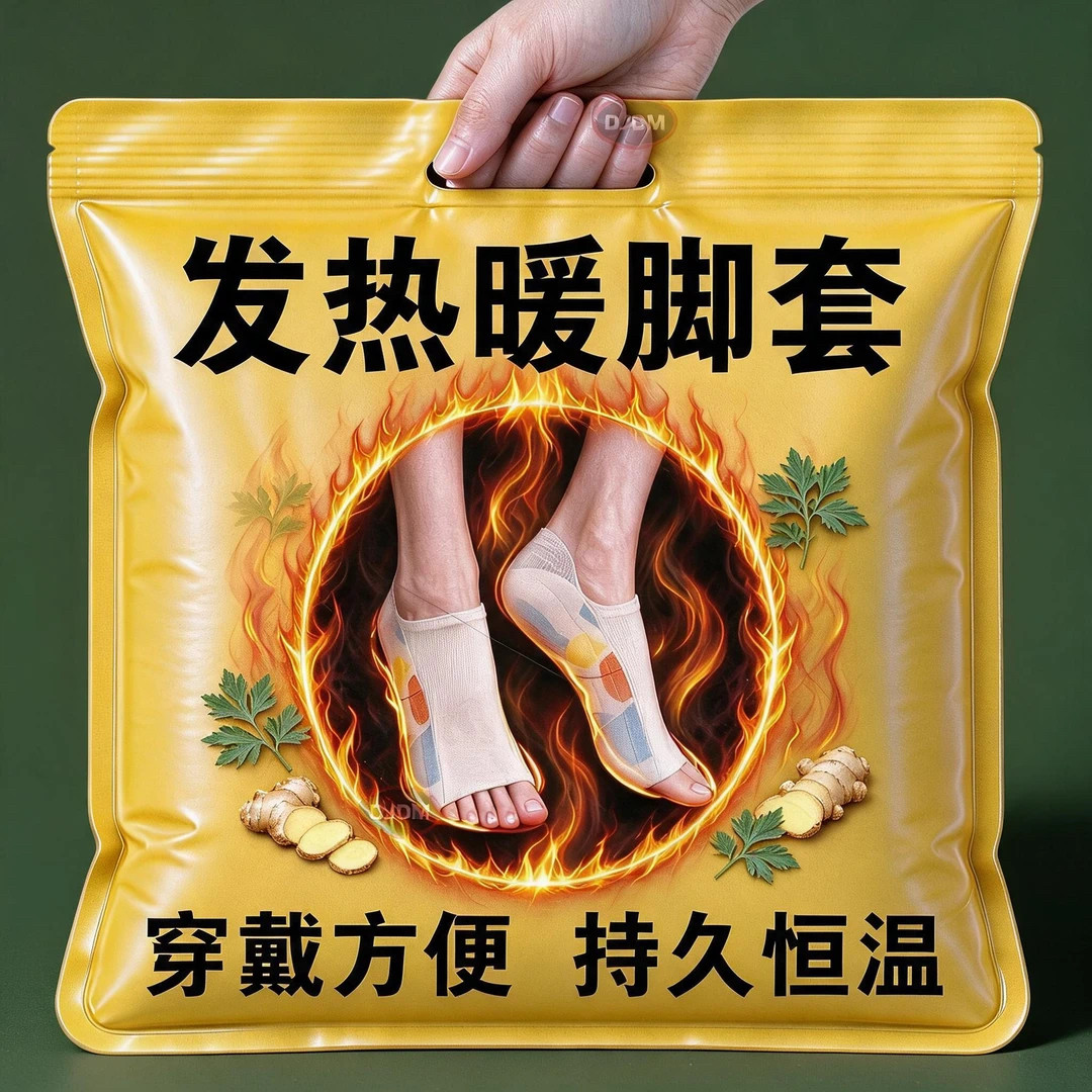 暖足贴穿戴艾草蒸汽热敷护脚裸脚套冬季防寒暖宝宝保暖发热足底贴