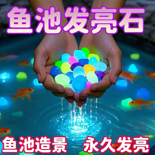 发光宝石玩具儿童沙滩贝壳挖宝海洋动物水族造景石头夜光宝石