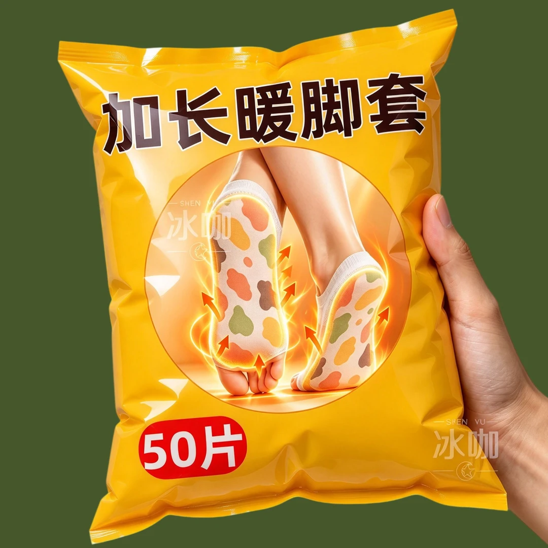 暖足贴穿戴艾草蒸汽热敷护脚裸脚套冬季防寒暖宝宝保暖发热足底贴