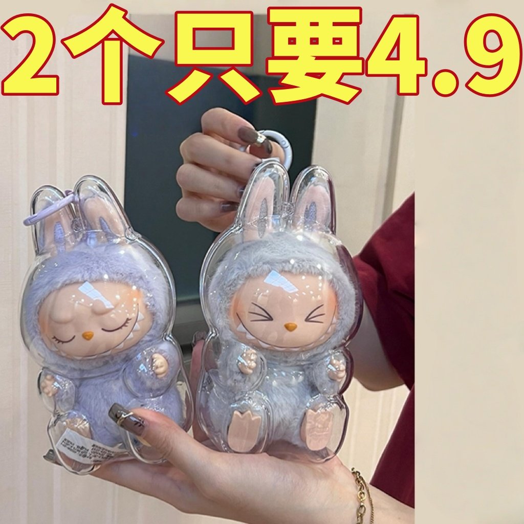 新款搪胶桌柜展示labubu展示盒