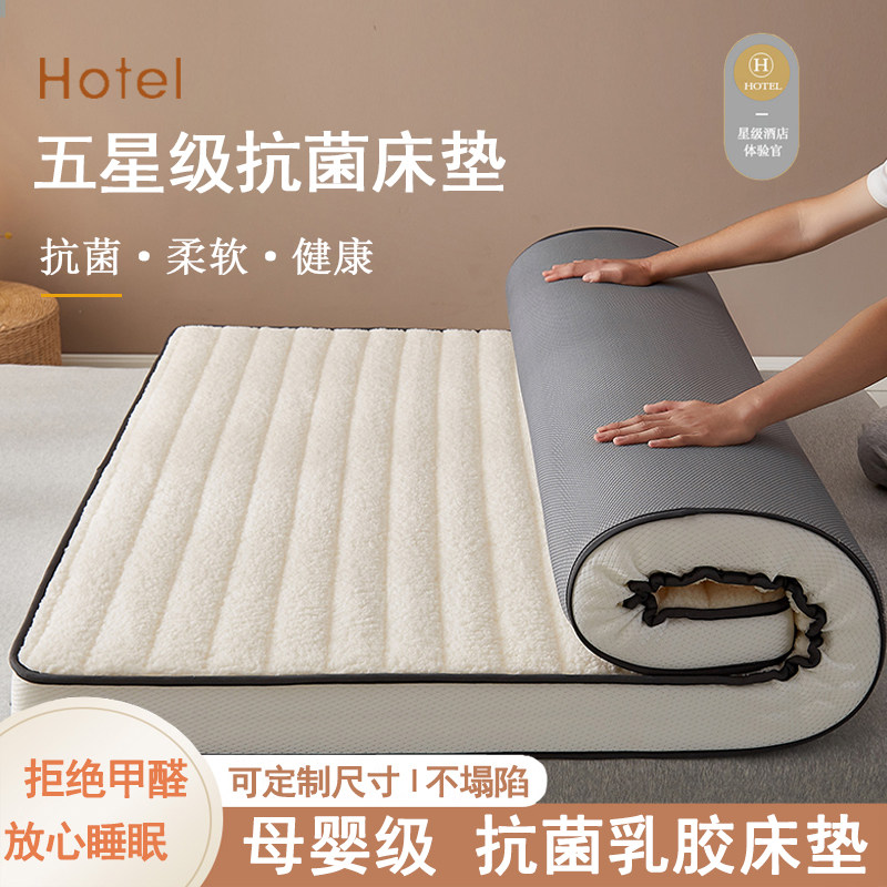可定制榻榻米抗菌床垫乳胶透气床褥垫子加绒立体大豆纤维家用保暖