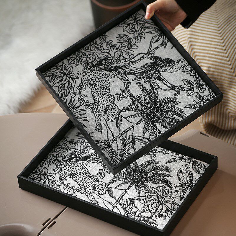 家用玄关皮质托盘桌面高级感轻奢钥匙首饰香薰长方形复古收纳摆件,家居饰品,香薰托盘,淘宝优惠券,粉丝福利购,淘宝优惠卷