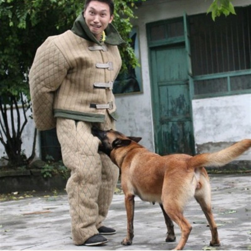 训犬用品麻布扑咬服工作防护服狗宠物衣助训服扑咬服训犬防撕服