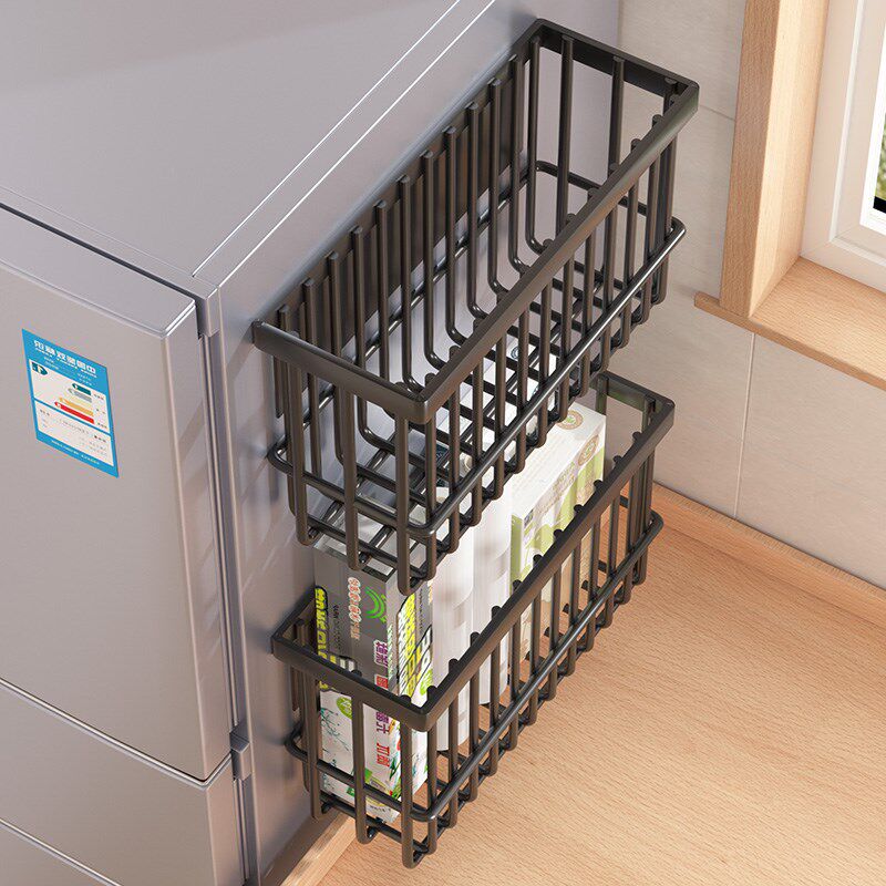 厨房冰箱磁吸置物架保鲜袋纸巾架神器免打孔侧面调料保鲜膜收纳架