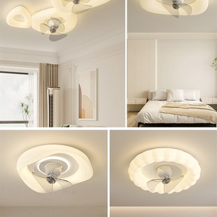 卧室书房套餐吸顶风扇灯2023年新款 家用房间led餐厅电扇灯一体灯