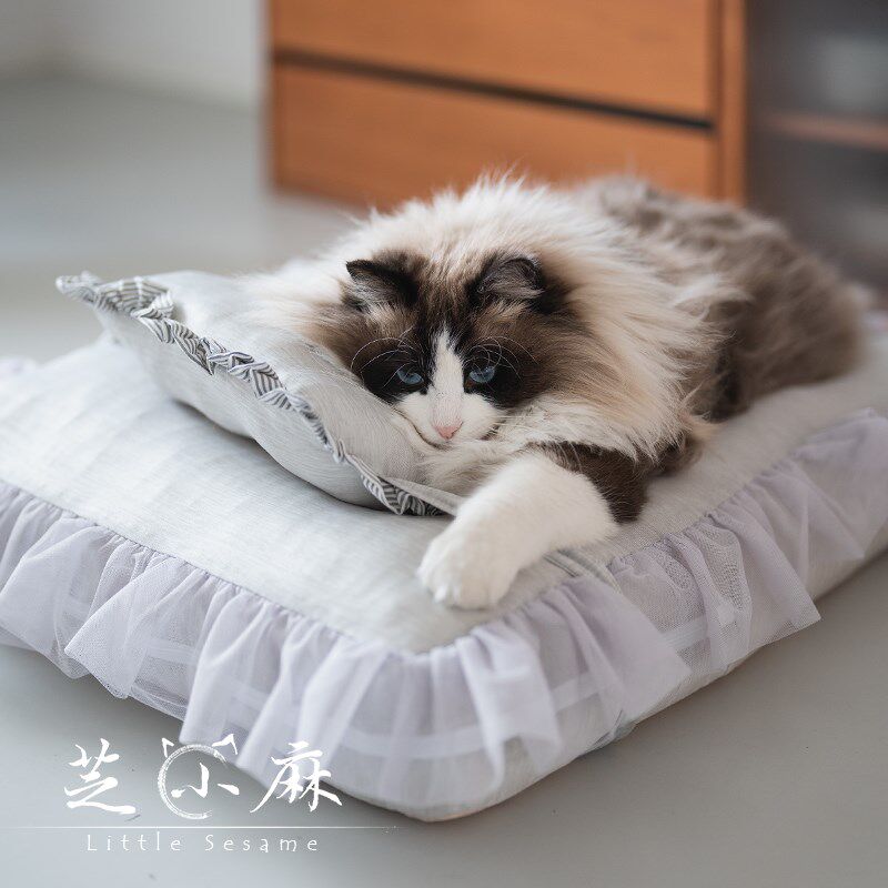 芝小麻浪漫凉感宠物公主床猫咪狗狗夏天垫子睡觉用降温猫床睡垫