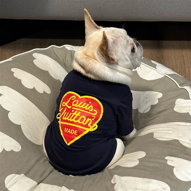 宠物夏季衣服透气T恤薄款四脚衣狗衣服潮猫咪柯基幼犬法斗短袖夏