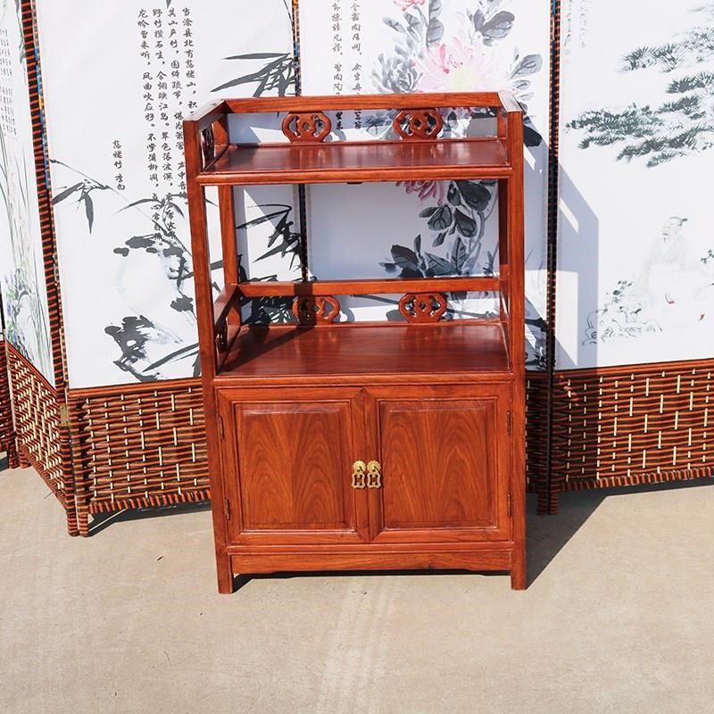 实木花梨木餐边柜酒柜靠墙碗柜茶水柜I新中式厨房置物柜子储物柜
