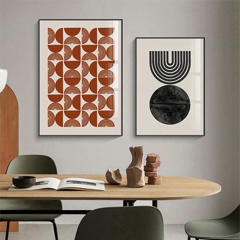 现代简约艺术饭厅挂画饭厅背景抽象二联装饰画客厅沙发卧室床头墙,家居饰品,现代装饰画,淘宝优惠券,粉丝福利购,淘宝优惠卷