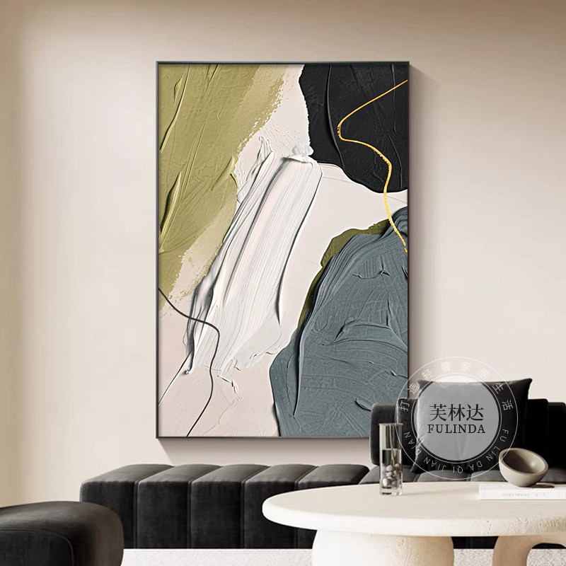 黑白灰客厅装饰画现代极简抽象沙发背景墙挂画高级感落地画砂岩画,家居饰品,现代装饰画,淘宝优惠券,粉丝福利购,淘宝优惠卷