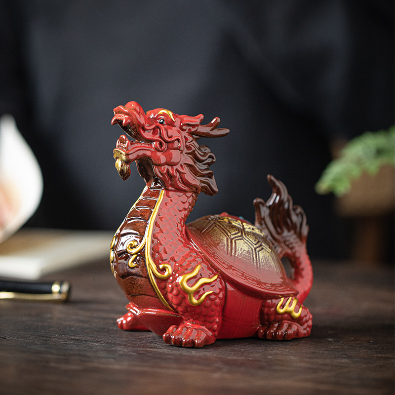 中式祥瑞神兽龙龟摆件家居客厅办公室桌面吉祥物招财装饰创意礼品,家居饰品,装饰摆件,淘宝优惠券,粉丝福利购,淘宝优惠卷