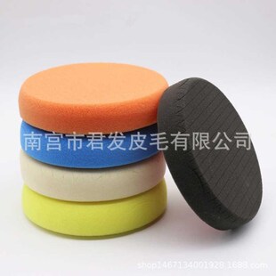 森格途方格款海绵盘/r机海绵抛光垫汽车快速美容打蜡工具