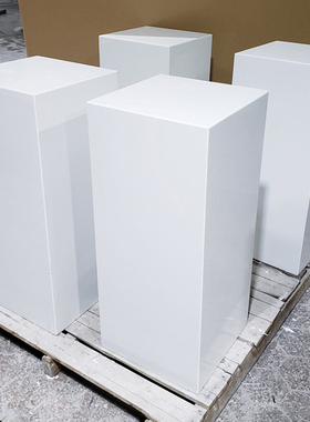 白色大理石底座现代客厅装饰落地工艺品石墩子底座雕塑台