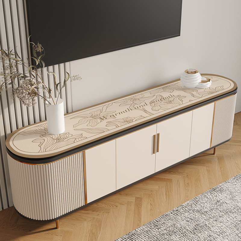 奶油风电视柜桌布椭圆形长条防尘免洗防水桌垫茶几台面保护垫