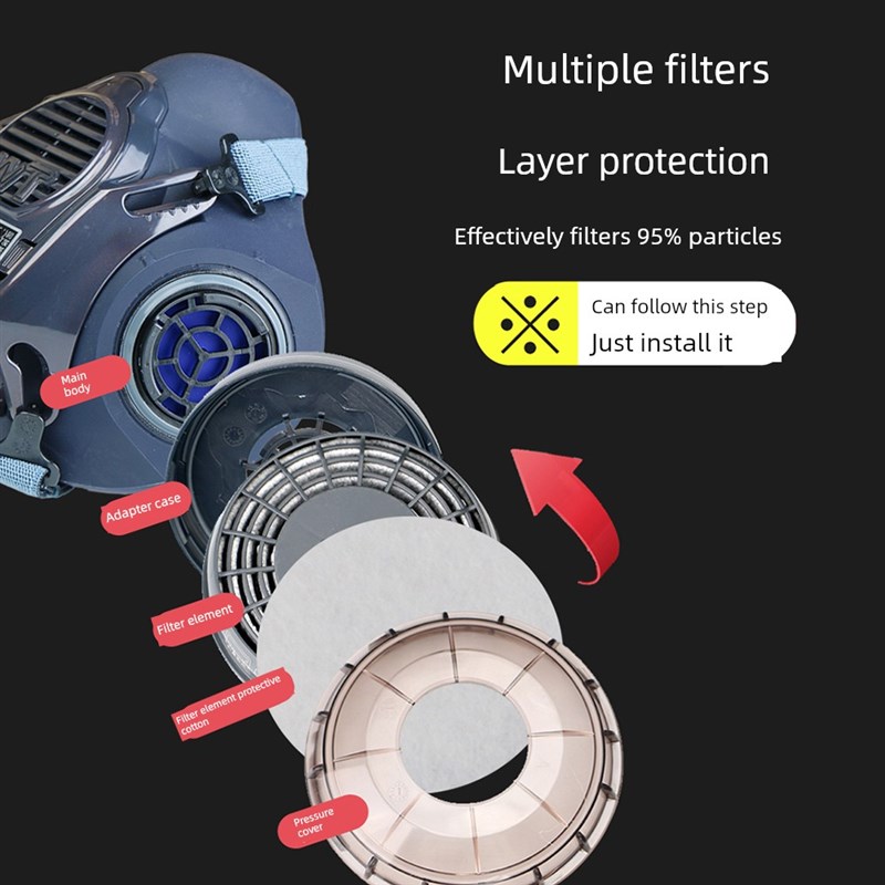升级四点式TW08SF重松防尘口罩防工业粉尘电焊喷漆打磨
