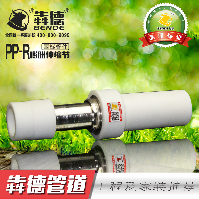 ppr膨胀节2热水管道补偿器伸缩器32筒伸缩节  3 75